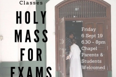 holy mass for exams