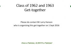 Reunion - Class of 62 63 get-together